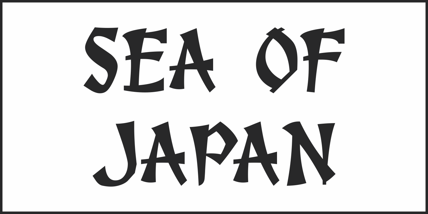 Ejemplo de fuente Sea of Japan JNL #5